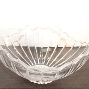 Villerpy and Boch crystal candy dish .vintage hard to find pattern .